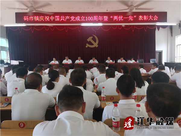 码市镇召开庆祝中国共产党成立100周年暨“两优一先”表彰大会