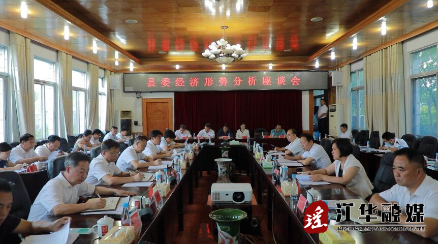 段贵建组织召开县委经济形势分析座谈会