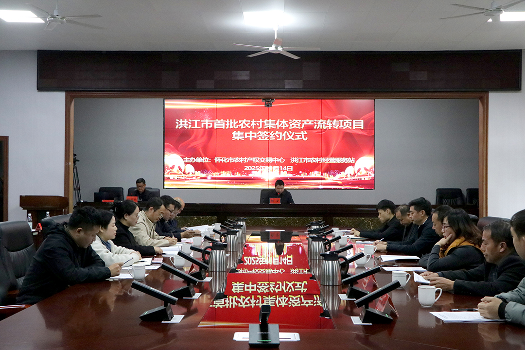 洪江市举行农村集体资产流转项目集中签约 激活集体资产“一池春水”