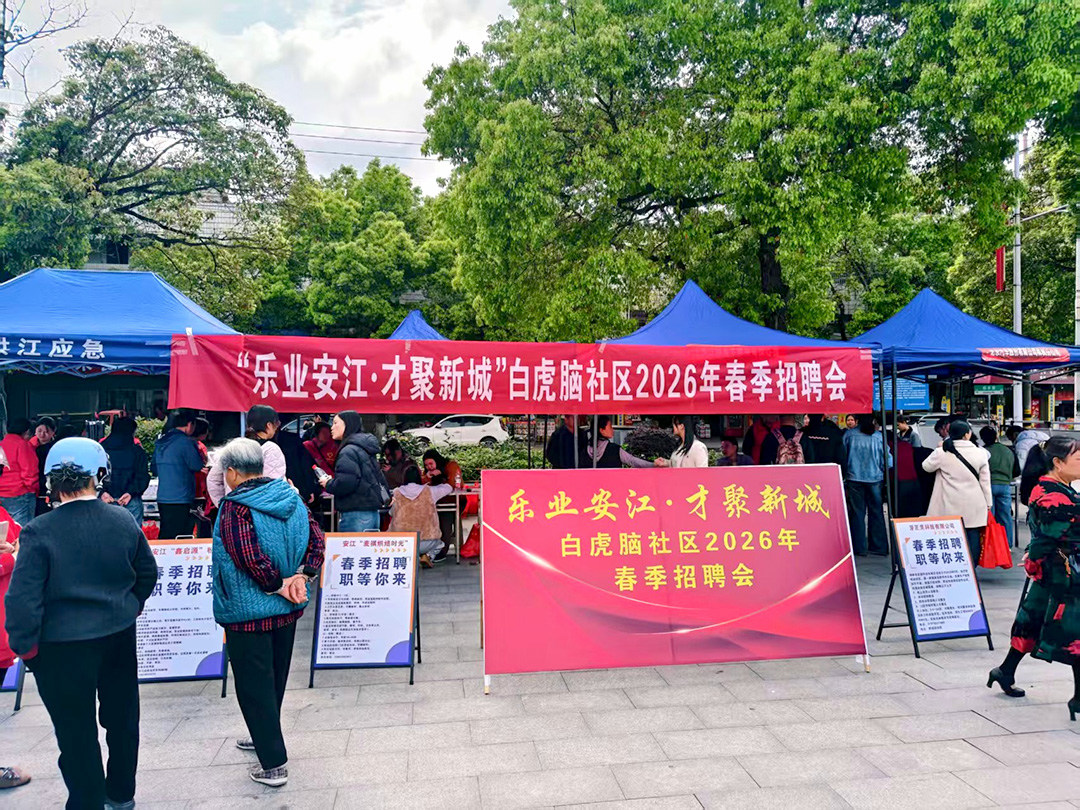 “乐业安江·才聚新城”——安江镇白虎脑社区2026年春季招聘会成功举办