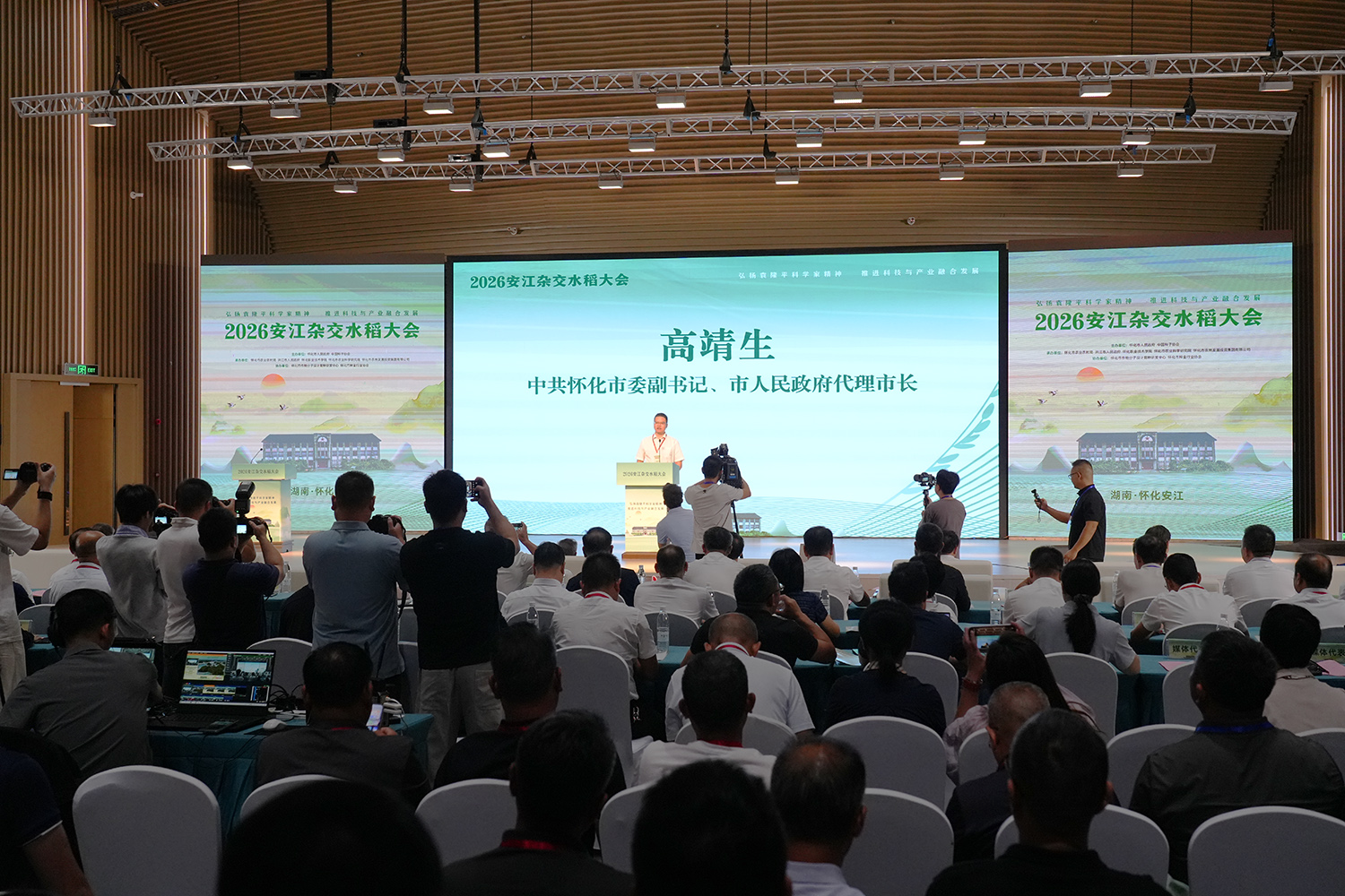 2026安江杂交水稻大会开幕 740余个新优水稻品种同田竞秀