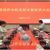 县政府办召开机关党支部党员大会