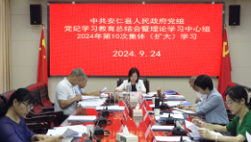 县政府党组党纪学习教育总结会暨理论学习中心组2024年第10次集体（扩大）会议召开
