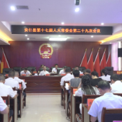 县第十七届人大常委会第二十九次会议召开