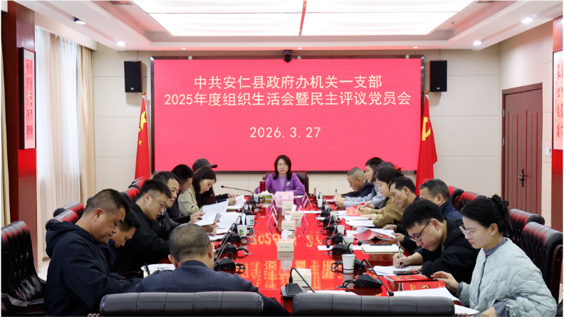 县政府办机关一支部2025年度组织生活会暨民主评议党员会议召开