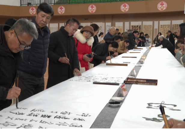 视频|湘桂七县书画作品联展（道县站）在道县一中体育馆开展