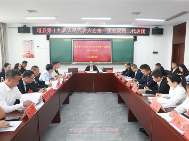 王小丽参加县十九届人大一次会议第二代表团讨论