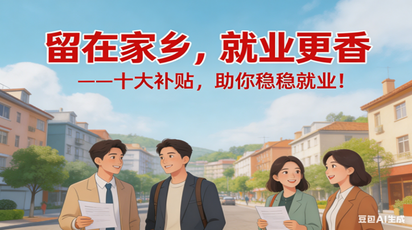 留在家乡，就业更香——十大补贴，助你稳稳就业！