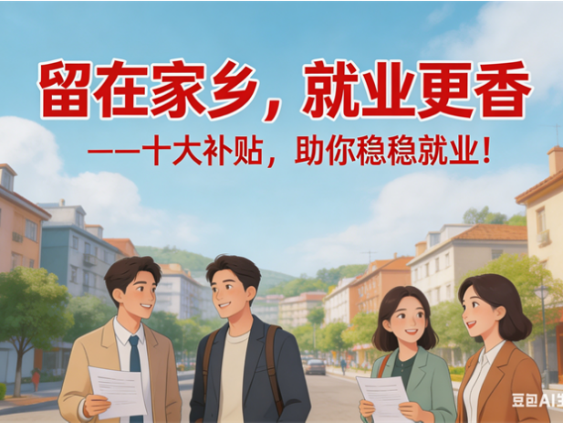 留在家乡，就业更香——十大补贴，助你稳稳就业！