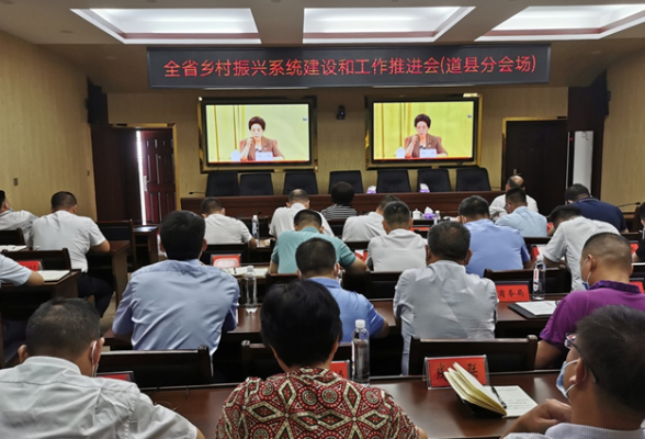 道县组织收听收看全省乡村振兴系统建设和工作推进视频会议