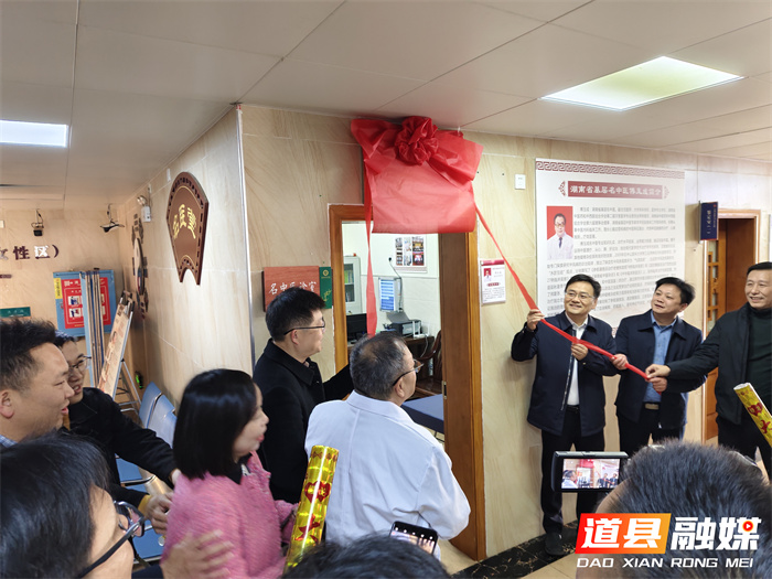 道县县委人才工作领导小组为县中医医院“傅玉成名中医工作室”授牌1_副本.jpg