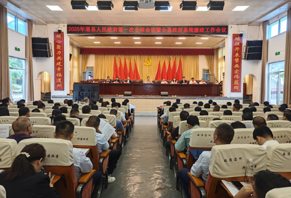 2025年县政府第一次全体会议暨全县政府系统廉政工作会议召开