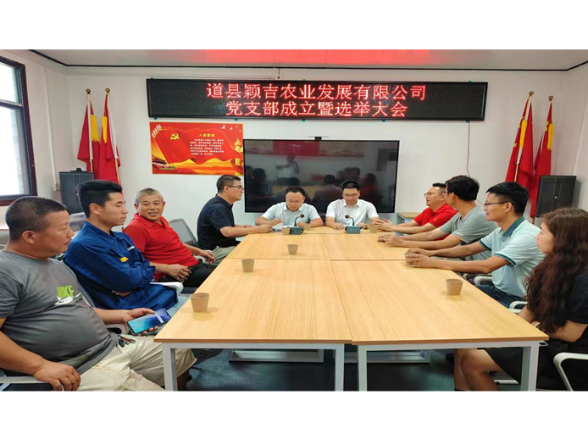 道县颖吉农业发展有限公司党支部正式成立为乡村振兴注入“红色动能”
