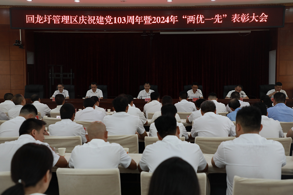 回龙圩管理区召开庆祝中国共产党成立103周年暨2024年“两优一先”表彰大会