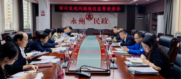 蒋强先带队赴市民政局开展审计查出问题跟踪监督调研