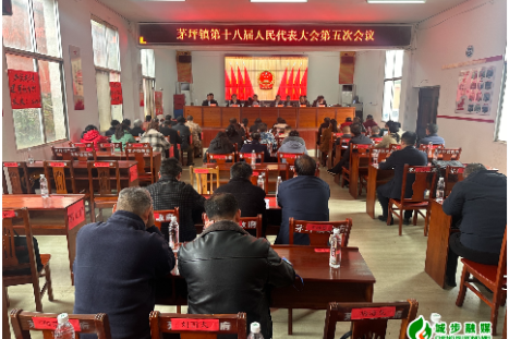 茅坪镇第十八届人民代表大会第五次会议召开