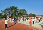 新圩学校举行一年级新少先队员入队仪式