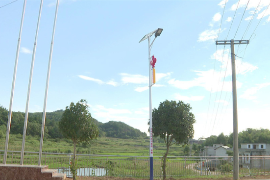 湖南佳林建设集团向九塘村捐赠太阳能路灯