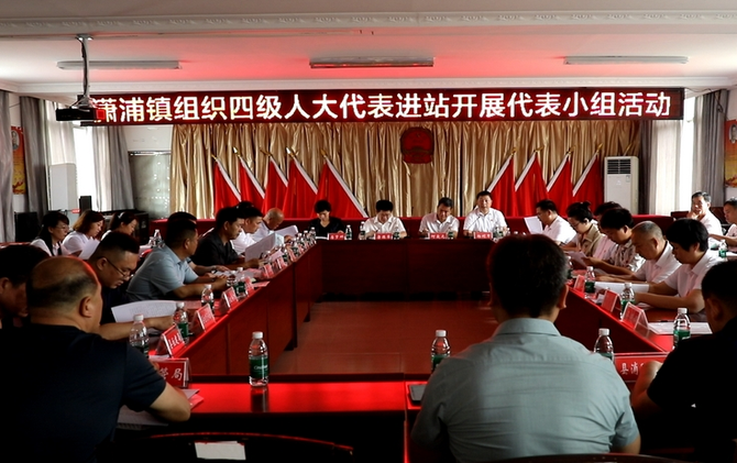 唐德荣参加潇浦镇四级人大代表进站小组活动