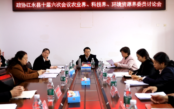 政协江永县第十届委员会第六次会议各界别委员进行分组讨论