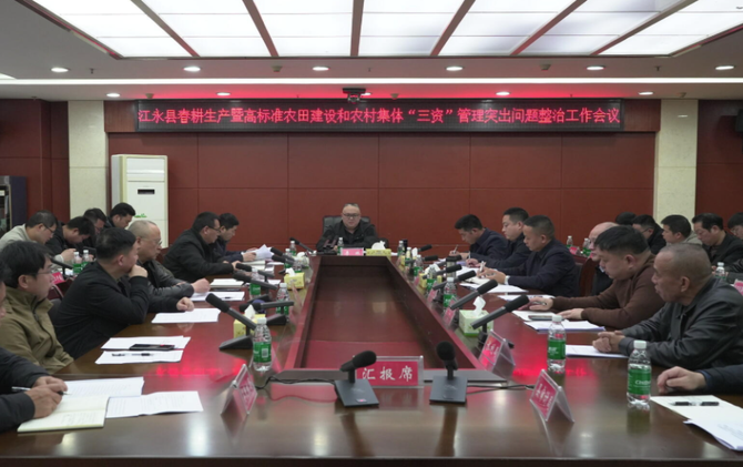 全县春耕生产现场推进会暨高标准农田建设、农村集体“三资”管理突出问题整治工作会召开