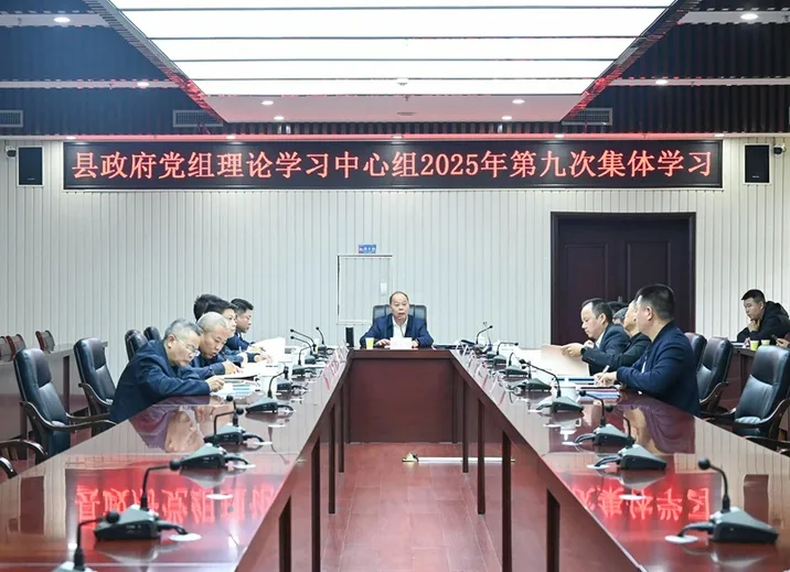 县政府党组理论学习中心组举行2025年第9次集体学习 胡宏林主持并讲话