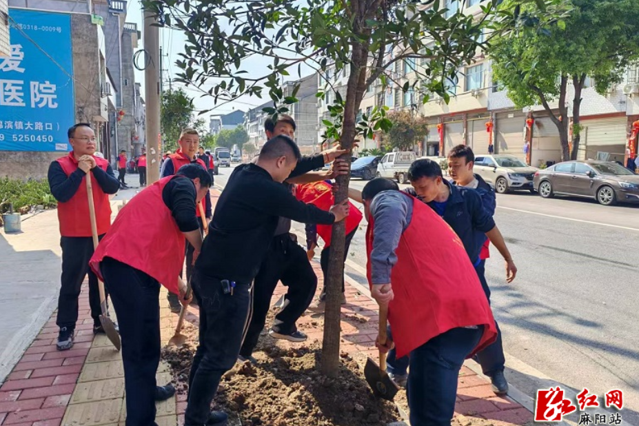 兰里镇开展义务植树活动 共绘生态宜居新画卷  