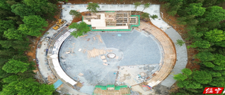 绥宁县花园阁国家湿地公园：苗寨森林剧场正在建设中