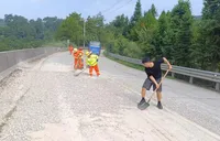 乐安铺乡：迅速有效处理一处国道道路交通安全隐患