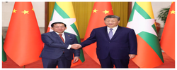 习近平同缅甸总统敏昂莱会谈