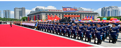 高清大图｜习近平访问朝鲜 朝方举行盛大欢迎仪式