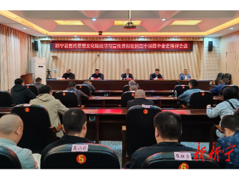 新宁县宣传思想文化战线学习宣传贯彻党的二十届四中全会精神会议召开