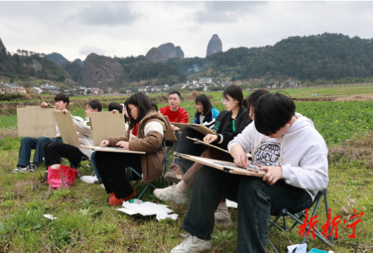 丹青绘春韵 崀山成绘画写生热门地