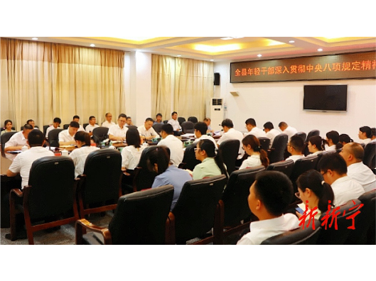 新宁县年轻干部深入贯彻中央八项规定精神学习教育座谈会召开