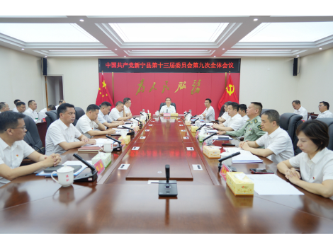 中国共产党新宁县第十三届委员会第九次全体会议召开