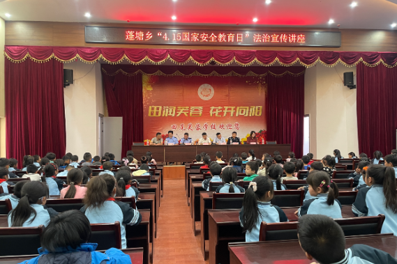 【常宁站】蓬塘乡田尾芙蓉学校：国安知识进校园 童心共筑安全墙