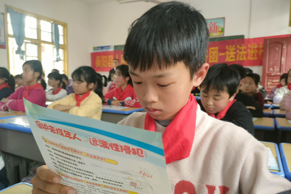 衡阳县洪市镇中心小学：让法治的光守护少年的你