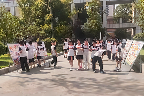 【衡阳县站】实验学校：童心颂家国 笔墨传真情