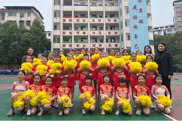 【耒阳站】实验小学金杯塘分校：啦啦操队喜获全国比赛第八名