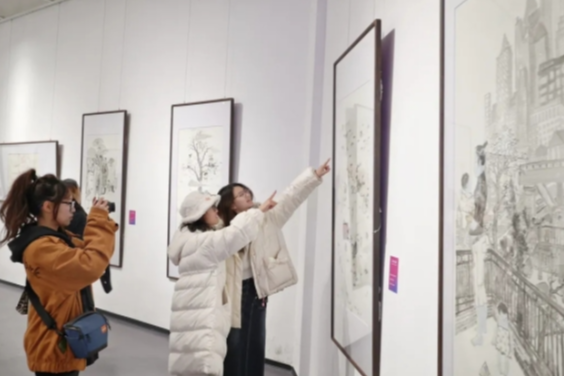 湖南科技大学：北京湖南女画家中国画作品邀请展举行