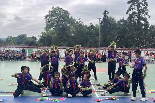 【芷江站】楠木坪镇小学：体操竞风采 五心少年向未来
