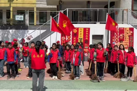 【衡阳县站】金兰镇中心小学：小小志愿红 点亮校园美