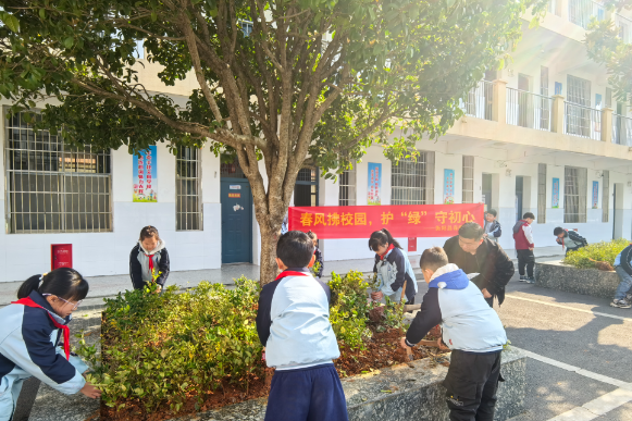 【衡阳县站】春晖小学：“护绿小队”守护校园生态美
