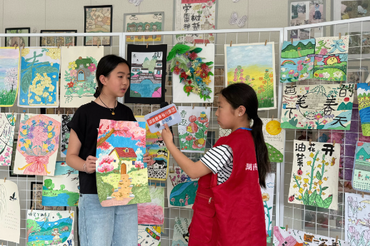 【零陵区】珠山镇中心小学：画笔下的春天