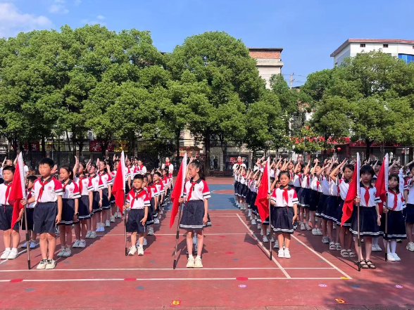 【祁东站】玉合街道中心小学：庄严入队 薪火相传