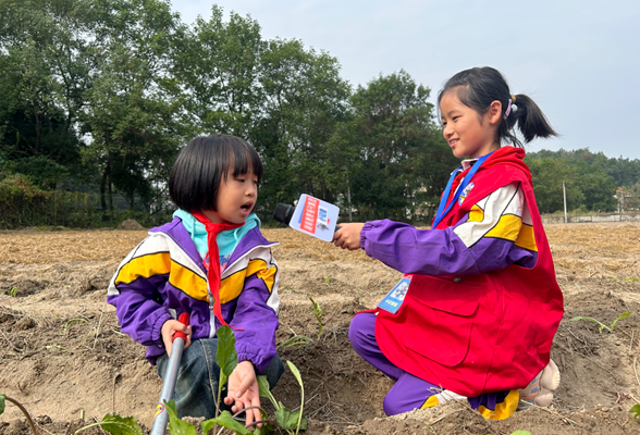 【衡阳县站】盘石完小：一场在菜地里举行的入队仪式