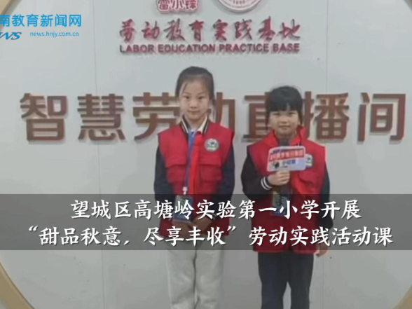 【望城区站】高塘岭实验第一小学：开展“甜品秋意，尽享丰收”劳动实践活动课（小记者 刘乐 蔡欣妍 指导教师 陈佳）