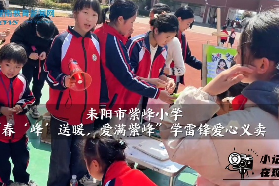 【耒阳站】紫峰小学：“春‘峰’送暖，爱满紫峰”学雷锋爱心义卖（小记者 李尚 指导教师 刘文利 黄鹏）