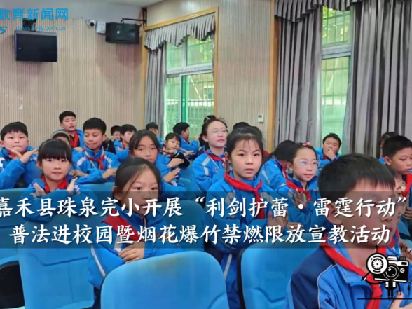 【嘉禾站】珠泉完小开展“利剑护蕾·雷霆行动”普法进校园暨烟花爆竹禁燃限放宣教活动