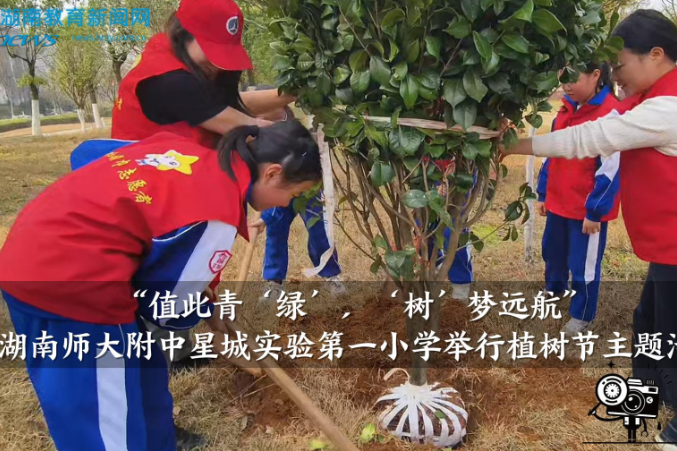 【望城区站】湖南师大附中星城实验第一小学开展“值此青‘绿’，‘树’梦远航”植树节主题活动